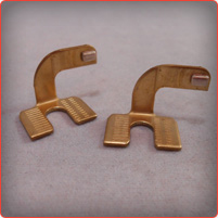 brass & silver left hand electrical load terminals