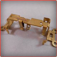 brass on brass electrical strap subassembly